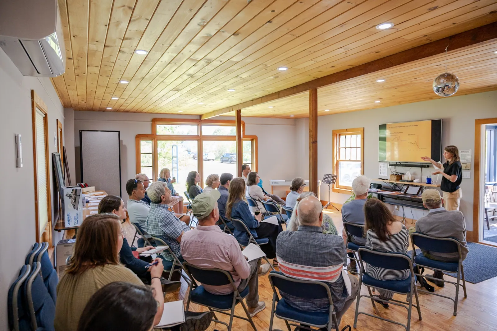 HOOP committee members at a community meeting on the Blue Hill Peninsula